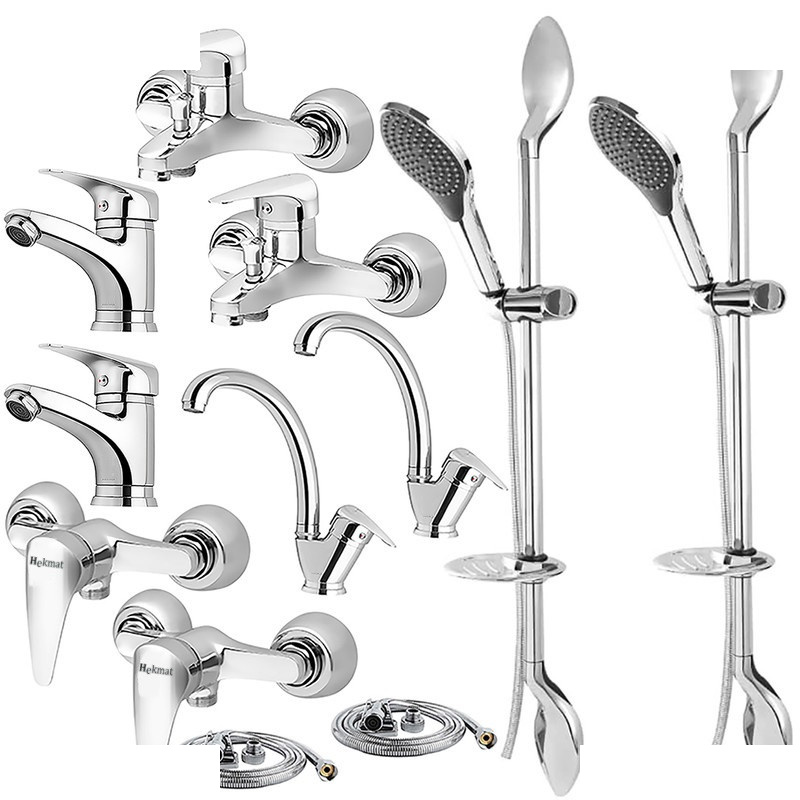 ست شیرآلات حکمت نشان مدل قهرمان  پک2023 مجموعه 12 عددی ست شیرآلات حکمت نشان مدل قهرمان  پک2023 مجموعه 12 عددی