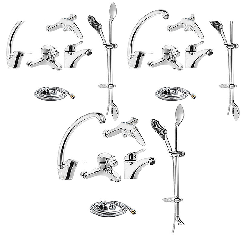 ست شیرآلات حکمت نشان مدل قهرمان مجموعه 18عددی ست شیرآلات حکمت نشان مدل قهرمان مجموعه 18عددی