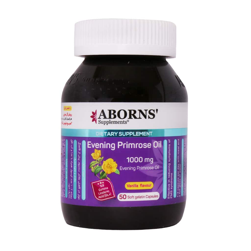 کپسول ژلاتینی روغن گل مغربی 1000 میلی گرم ابورنز 50 عدد کپسول ژلاتینی روغن گل مغربی 1000 میلی گرم ابورنز 50 عدد