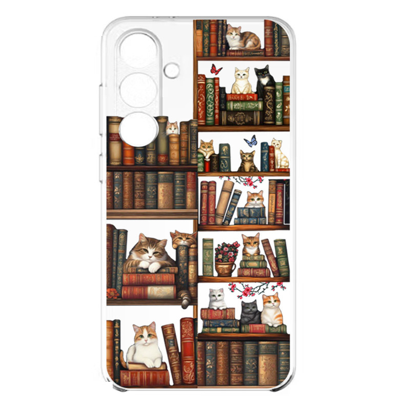 کاور گوشی Cat & Books مناسب برای گوشی موبایل سامسونگ Galaxy A56