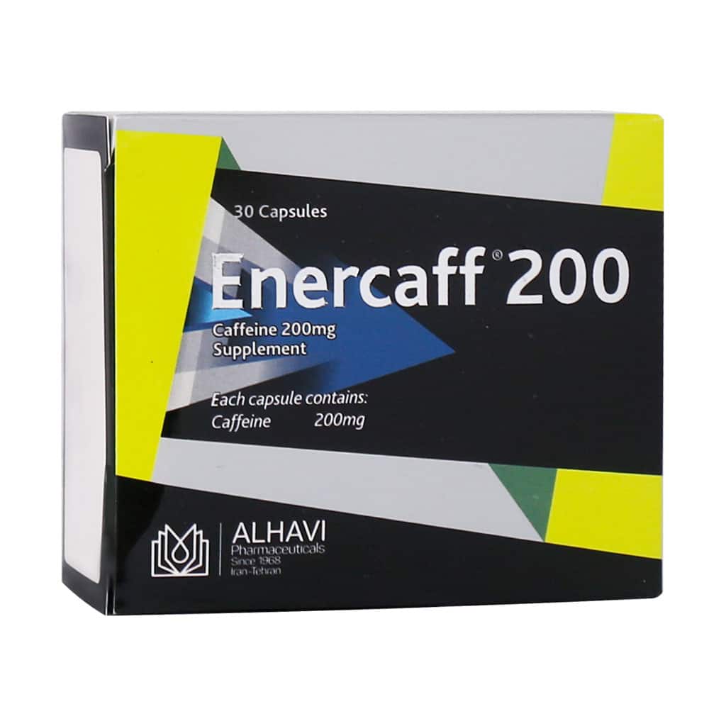 کپسول کافئین انرکاف 200 میلی گرم الحاوی 30 عدد کپسول کافئین انرکاف 200 میلی گرم الحاوی 30 عدد