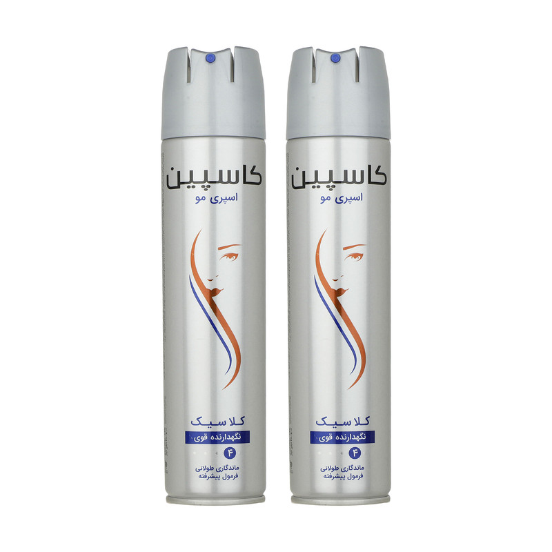 اسپری مو کاسپین مدل کلاسیک حجم 250 میلی لیتر بسته 2 عددی اسپری مو کاسپین مدل کلاسیک حجم 250 میلی لیتر بسته 2 عددی