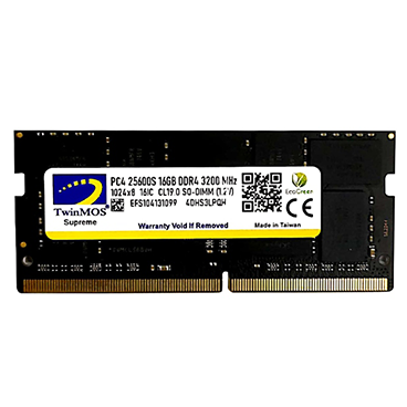 رم لپ تاپ DDR4 تک کاناله 3200 مگاهرتز CL19 توین موس ظرفیت 16 گیگابایت رم لپ تاپ DDR4 تک کاناله 3200 مگاهرتز CL19 توین موس ظرفیت 16 گیگابایت