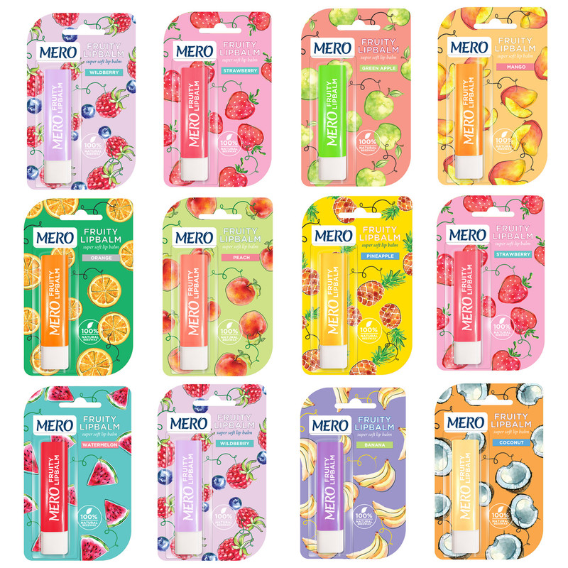 بالم لب مرو مدل Fruity Box مجموعه 12 عددی بالم لب مرو مدل Fruity Box مجموعه 12 عددی