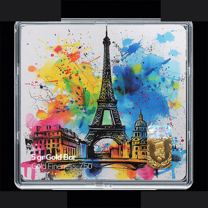 شمش طلا 18 عیار مدوپد مدل ایفل کد SG11785 شمش طلا 18 عیار مدوپد مدل ایفل کد SG11785