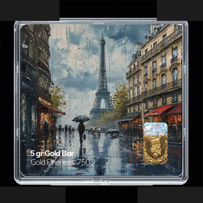 شمش طلا 18 عیار مدوپد مدل ایفل کد SG11818