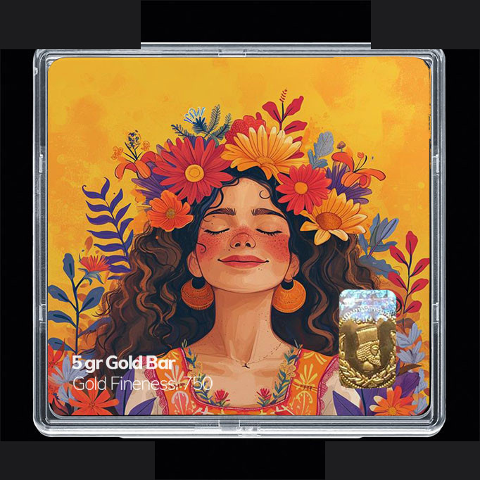 شمش طلا 18 عیار مدوپد مدل دختر کد SG11793