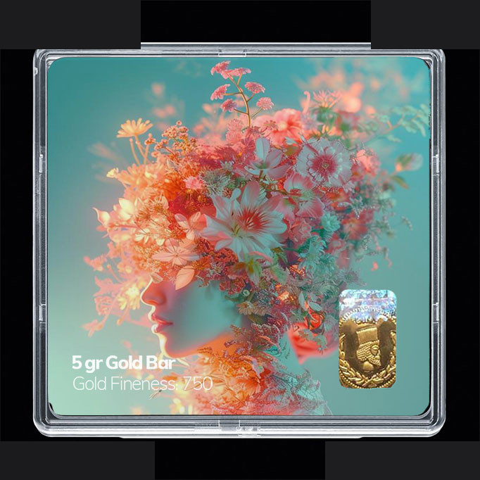 شمش طلا 18 عیار مدوپد مدل دختر کد SG11834