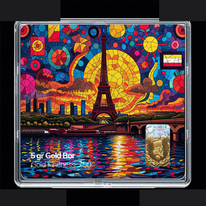 شمش طلا 18 عیار مدوپد مدل ایفل کد SG11792