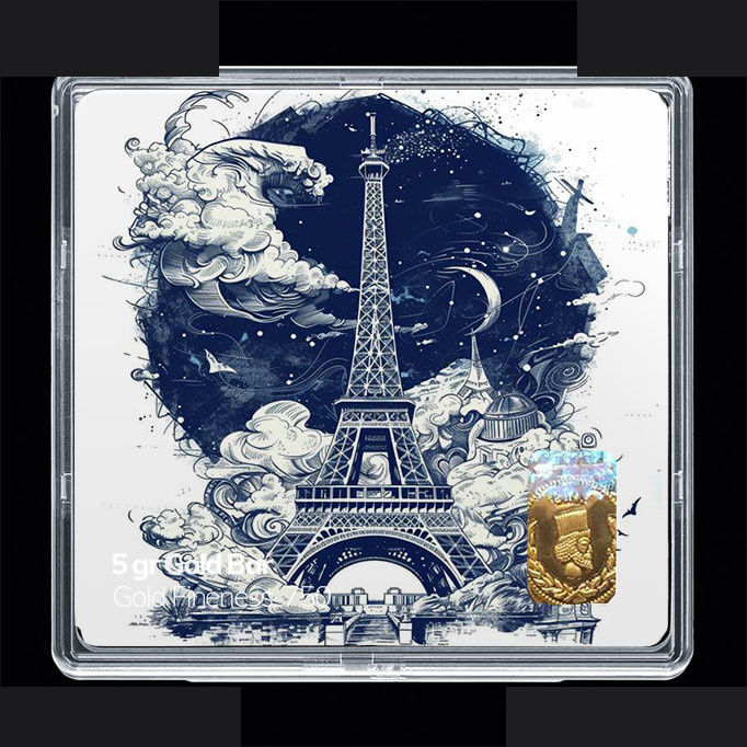 شمش طلا 18 عیار مدوپد مدل ایفل کد SG11797