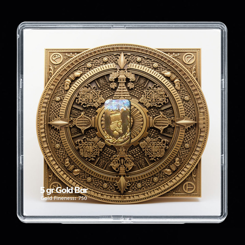 شمش طلا 18 عیار مدوپد مدل SG10101 شمش طلا 18 عیار مدوپد مدل SG10101