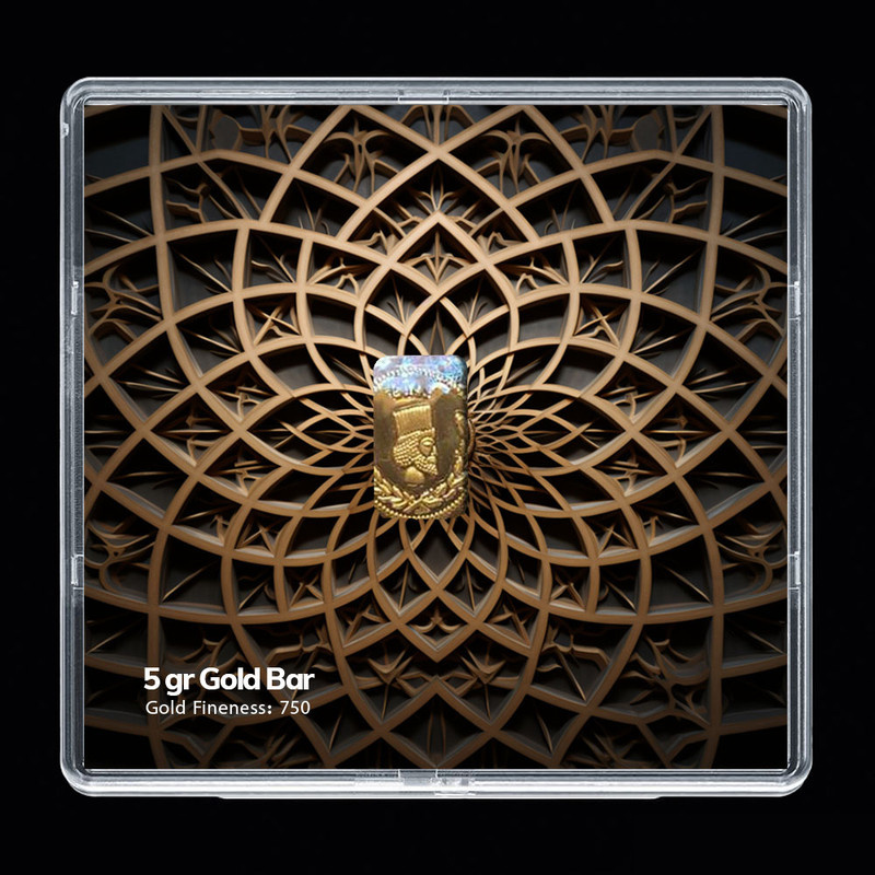 شمش طلا 18 عیار مدوپد مدل SG10135 شمش طلا 18 عیار مدوپد مدل SG10135