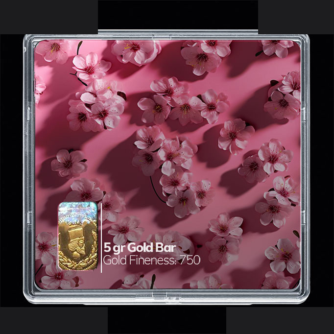 شمش طلا 18 عیار مدوپد مدل گل مینیاتوری کد SG10341 شمش طلا 18 عیار مدوپد مدل گل مینیاتوری کد SG10341