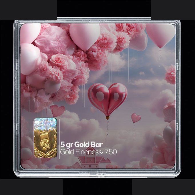 شمش طلا 18 عیار مدوپد مدل بادکنک قلبی کد SG10309 شمش طلا 18 عیار مدوپد مدل بادکنک قلبی کد SG10309