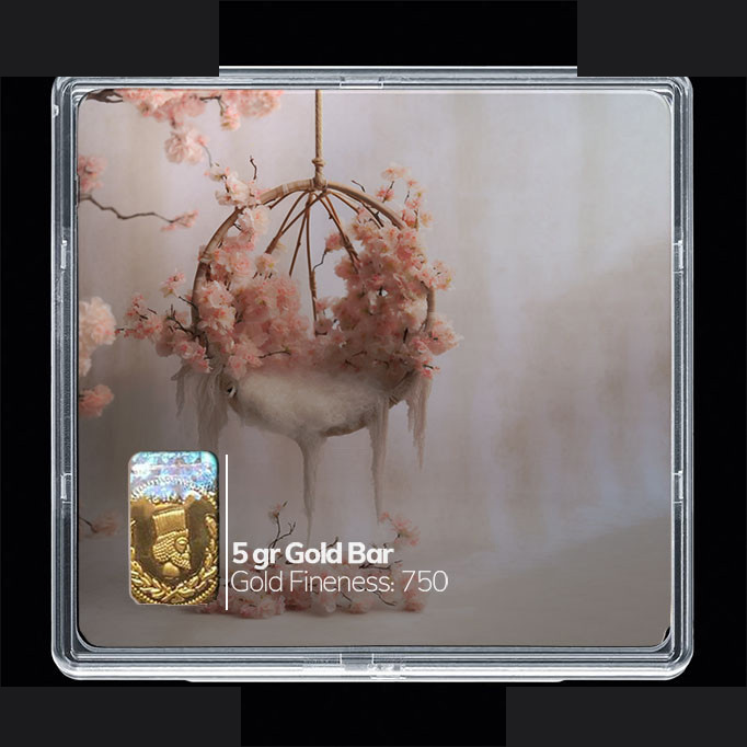 شمش طلا 18 عیار مدوپد مدل سبد گل کد SG10238 شمش طلا 18 عیار مدوپد مدل سبد گل کد SG10238