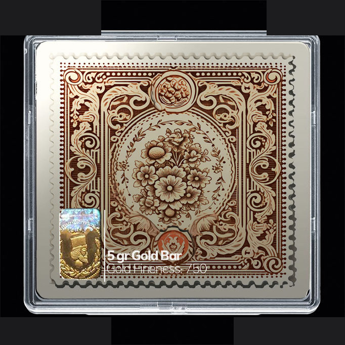 شمش طلا 18 عیار مدوپد مدل تمبر کد SG10194 شمش طلا 18 عیار مدوپد مدل تمبر کد SG10194