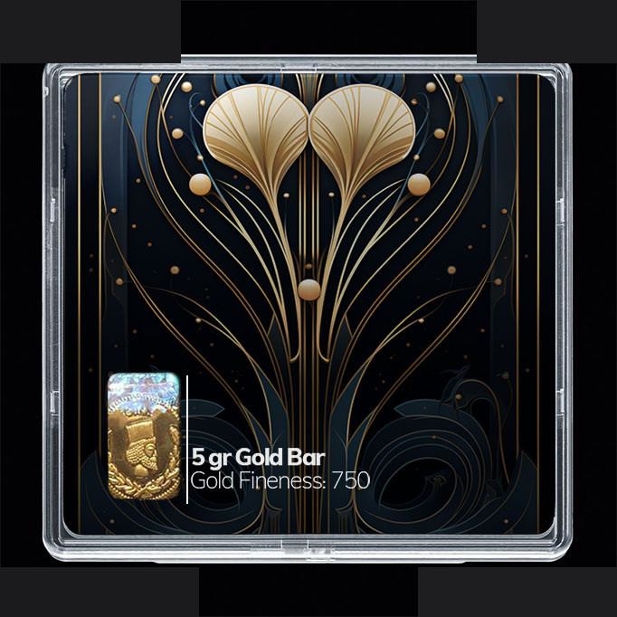 شمش طلا 18 عیار مدوپد مدل در مینیاتوری کد SG10178