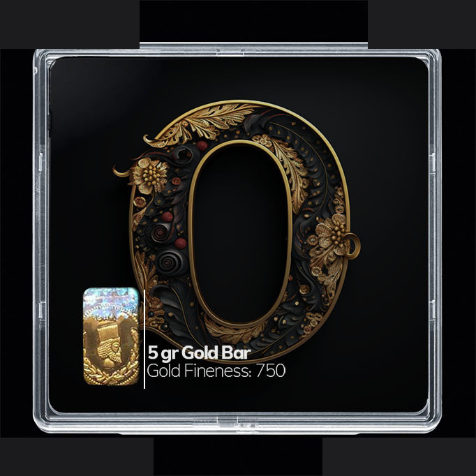 شمش طلا 18 عیار مدوپد مدل عدد 0  کد SG10159