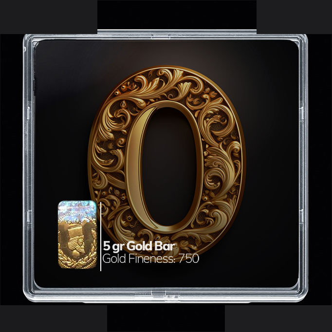 شمش طلا 18 عیار مدوپد مدل عدد 0  کد SG10158