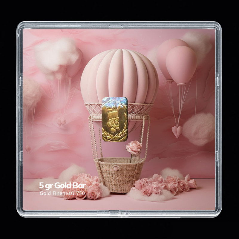 شمش طلا 18 عیار مدوپد مدل بالن کد SG-10282 شمش طلا 18 عیار مدوپد مدل بالن کد SG-10282