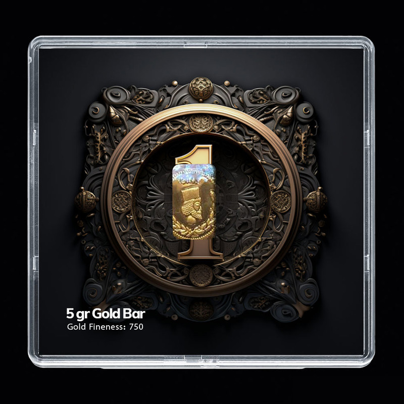 شمش طلا 18 عیار مدوپد مدل عدد 1 کد SG-10203 شمش طلا 18 عیار مدوپد مدل عدد 1 کد SG-10203