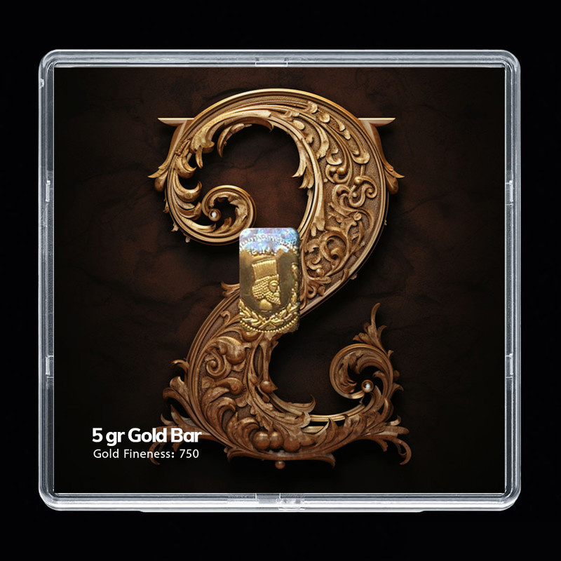 شمش طلا 18 عیار مدوپد مدل عدد 2  کد SG-10200