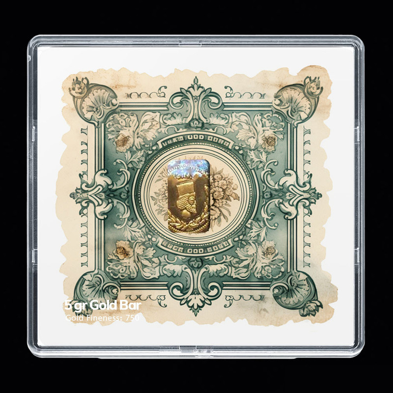 شمش طلا 18 عیار مدوپد مدل تمبر کد SG-10193 شمش طلا 18 عیار مدوپد مدل تمبر کد SG-10193