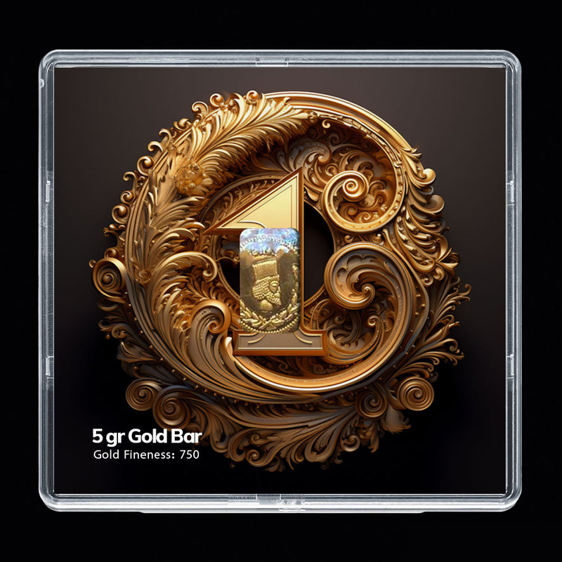 شمش طلا 18 عیار مدوپد مدل عدد 1 کد SG-10184 شمش طلا 18 عیار مدوپد مدل عدد 1 کد SG-10184