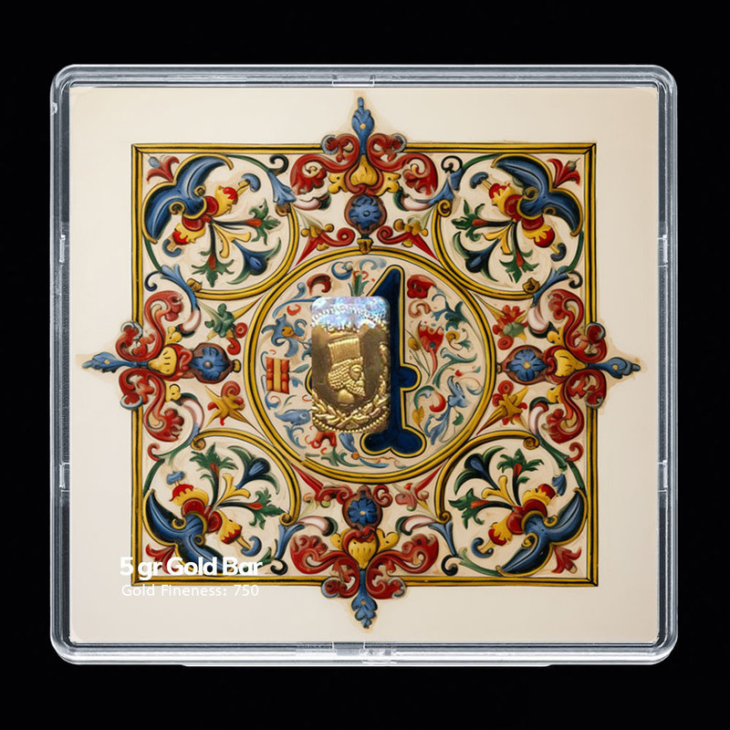 شمش طلا 18 عیار مدوپد مدل عدد 4 کد SG-10180