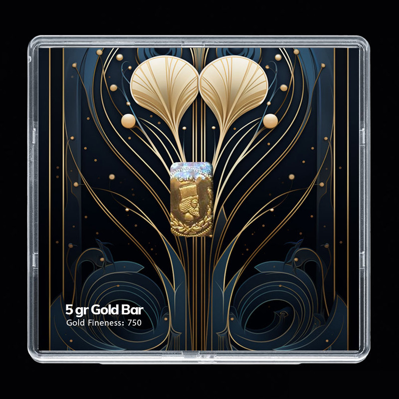 شمش طلا 18 عیار مدوپد مدل در مینیاتوری کد SG-10178