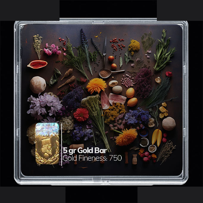 شمش طلا 18 عیار مدوپد مدل گل کد SG10524