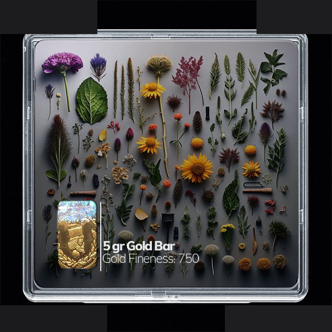 شمش طلا 18 عیار مدوپد مدل گل کد SG10442