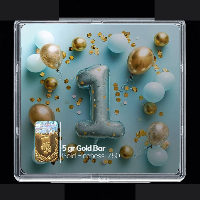 شمش طلا 18 عیار مدوپد مدل عدد 1 کد SG10589 شمش طلا 18 عیار مدوپد مدل عدد 1 کد SG10589