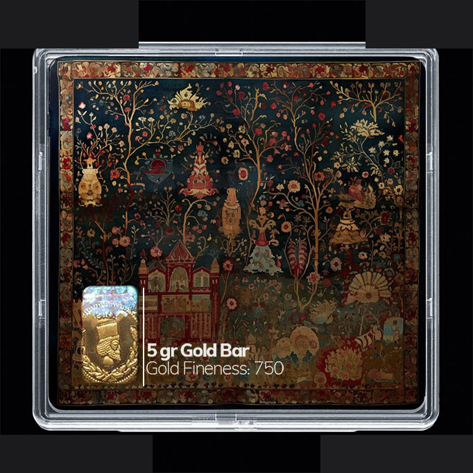 شمش طلا 18 عیار مدوپد مدل مینیاتوری کد SG10614