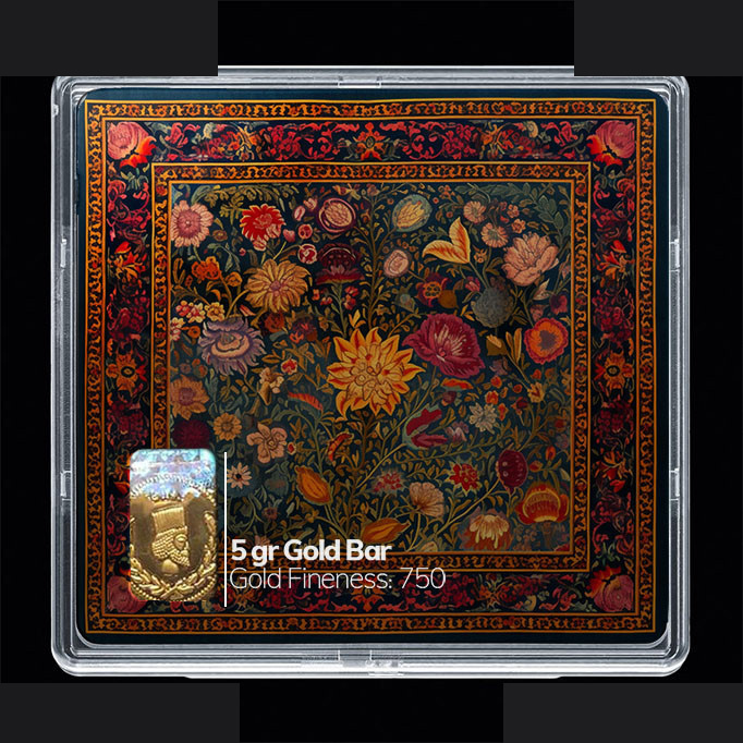 شمش طلا 18 عیار مدوپد مدل فرش گلی کد SG10616 شمش طلا 18 عیار مدوپد مدل فرش گلی کد SG10616