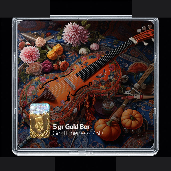 شمش طلا 18 عیار مدوپد مدل ویولن کد SG10622