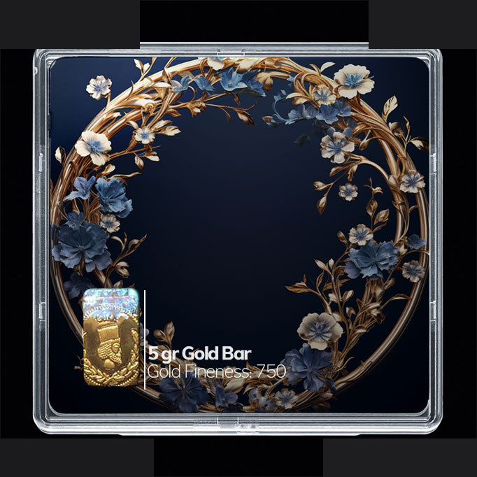 شمش طلا 18 عیار مدوپد مدل گل کد SG10651