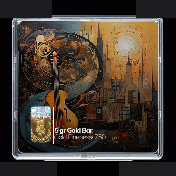 شمش طلا 18 عیار مدوپد مدل ویولن کد SG10666 شمش طلا 18 عیار مدوپد مدل ویولن کد SG10666