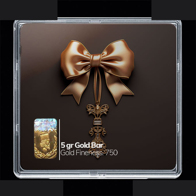 شمش طلا 18 عیار مدوپد مدل روبان طلایی کد SG10690