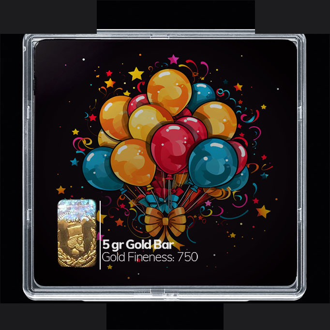 شمش طلا 18 عیار مدوپد مدل بادکنک کد SG10711