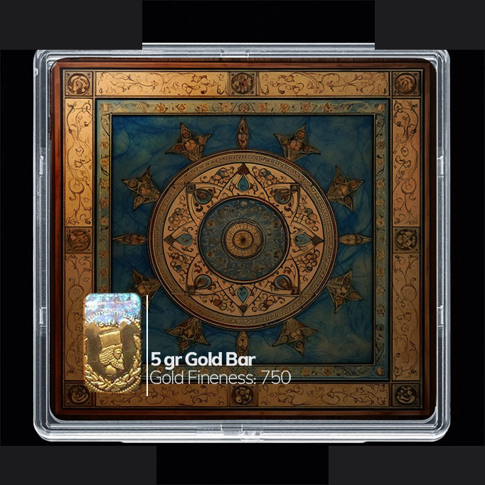 شمش طلا 18 عیار مدوپد مدل مینیاتور کد SG10745