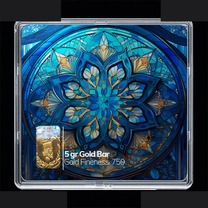 شمش طلا 18 عیار مدوپد مدل کاشی کد SG10755