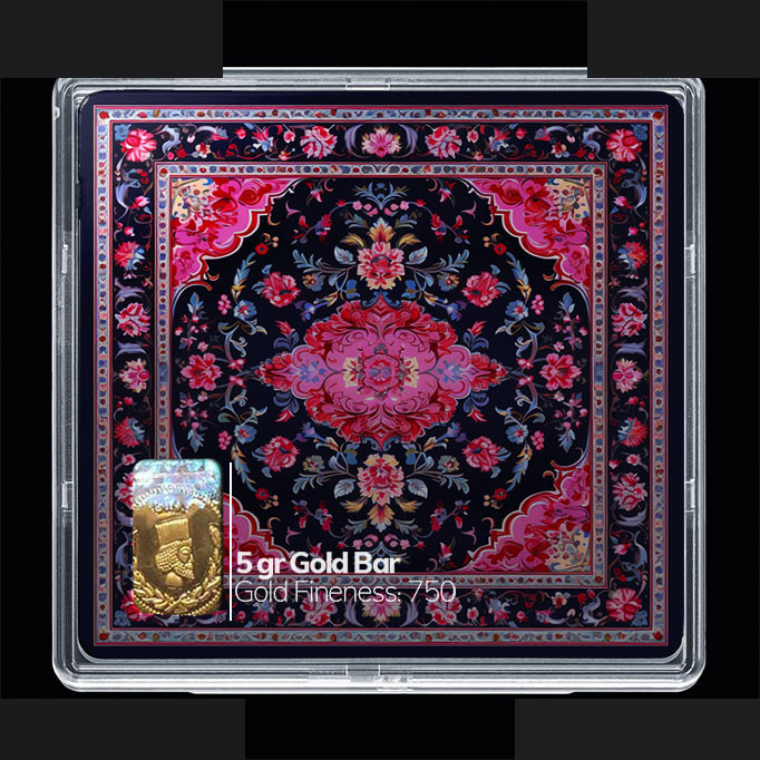 شمش طلا 18 عیار مدوپد مدل فرش کد SG10756