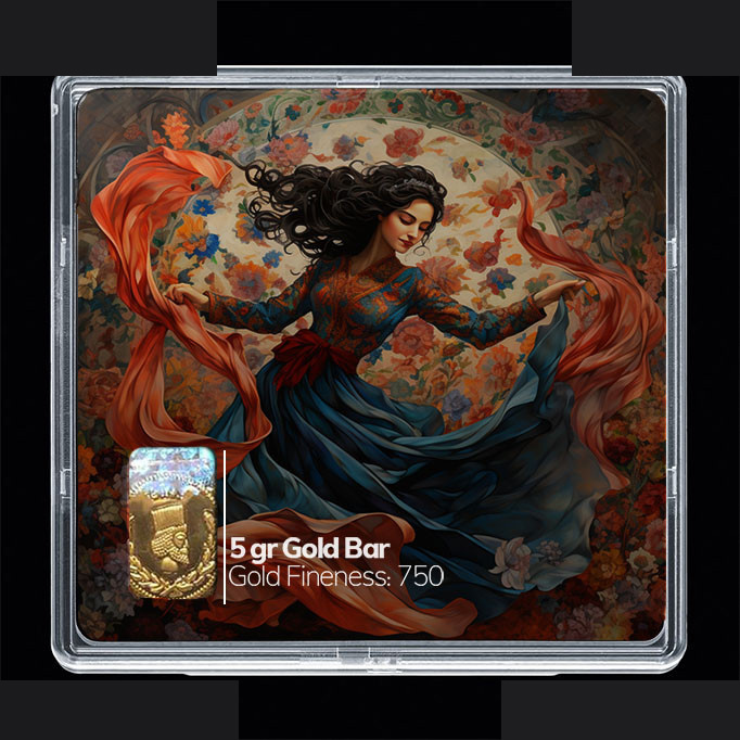 شمش طلا 18 عیار مدوپد مدل دختر کد SG10763