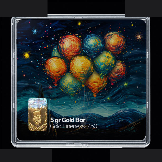 شمش طلا 18 عیار مدوپد مدل بادکنک کد SG10771