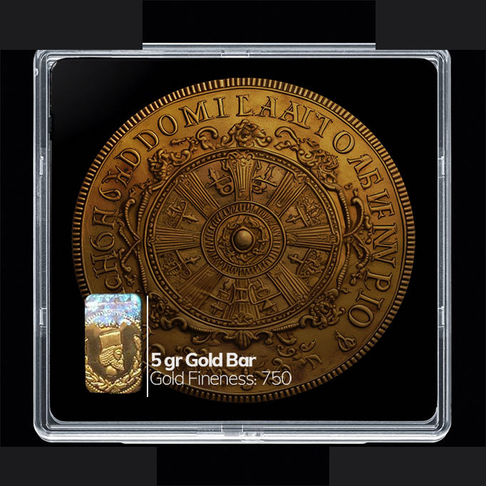 شمش طلا 18 عیار مدوپد مدل سکه قدیمی کد SG10826