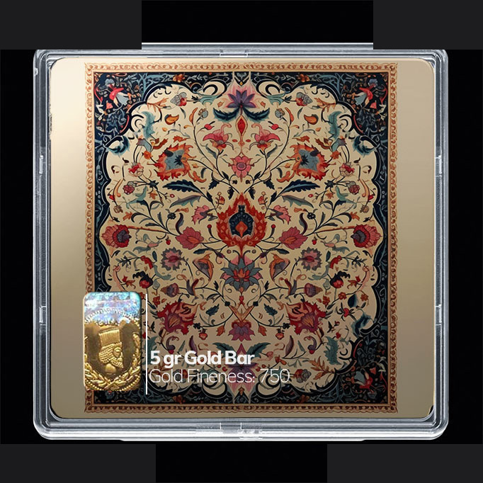 شمش طلا 18 عیار مدوپد مدل فرش کد SG10830 شمش طلا 18 عیار مدوپد مدل فرش کد SG10830