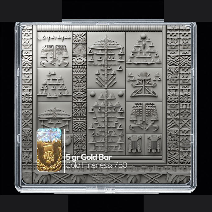 شمش طلا 18 عیار مدوپد مدل کتیبه کد SG10842