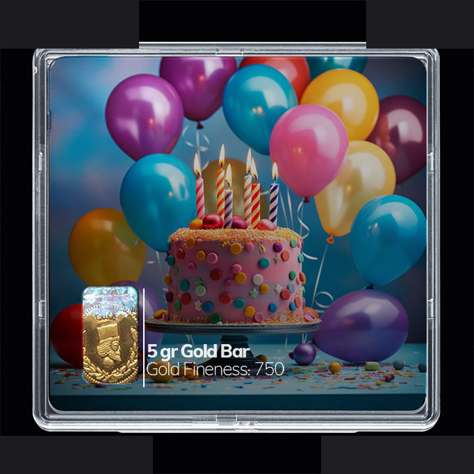 شمش طلا 18 عیار مدوپد مدل کیک کد SG10854