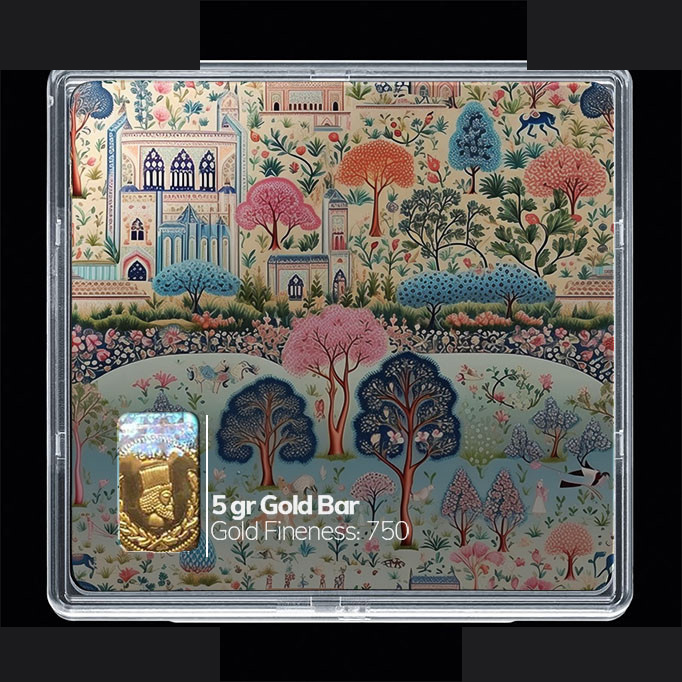 شمش طلا 18 عیار مدوپد مدل درخت و دختر کد SG10861 شمش طلا 18 عیار مدوپد مدل درخت و دختر کد SG10861